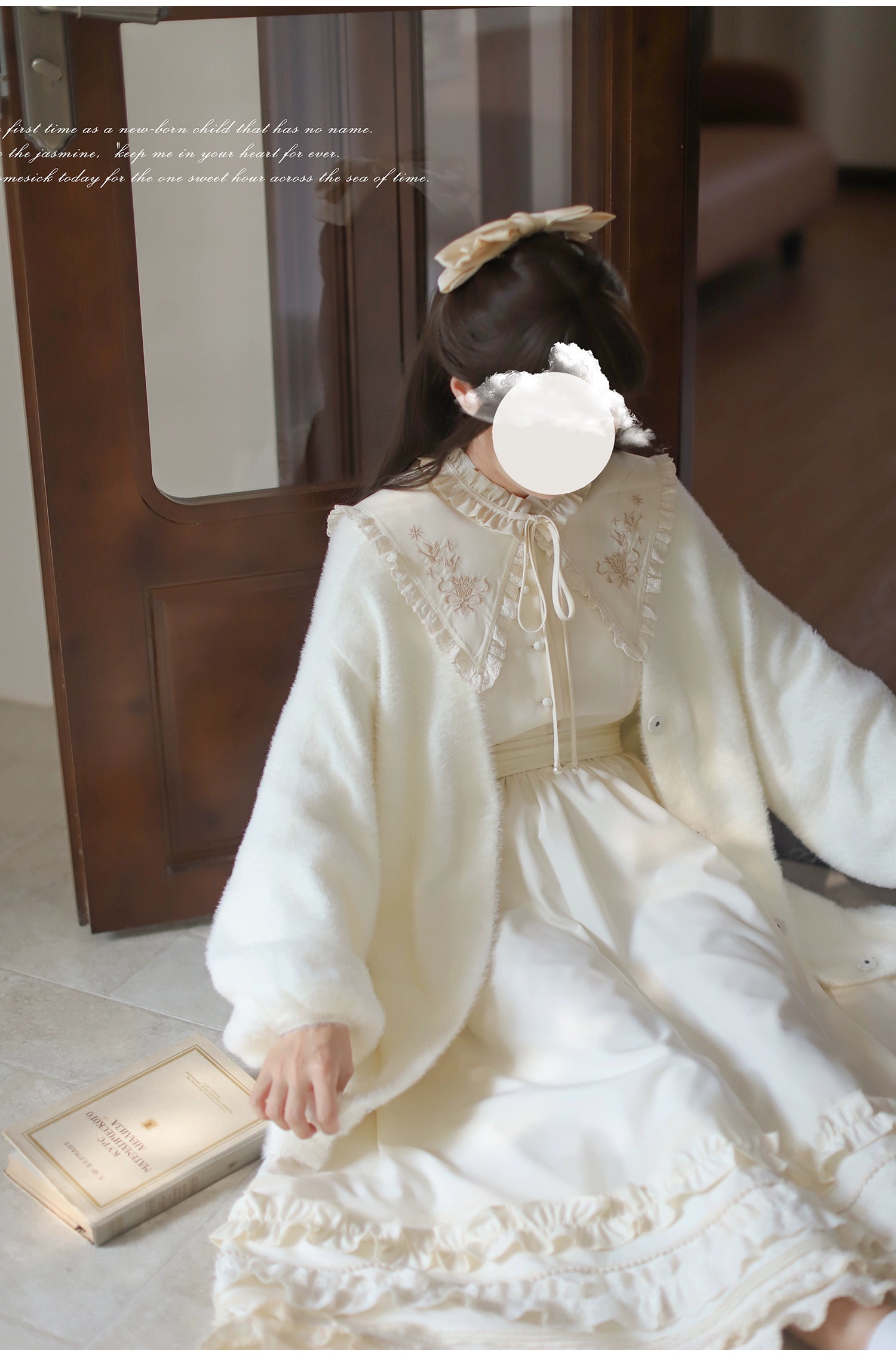 HuTaoMuJK - Wind Kiss Tulip - Classic Lolita OP Elegant Lolita Cardigan