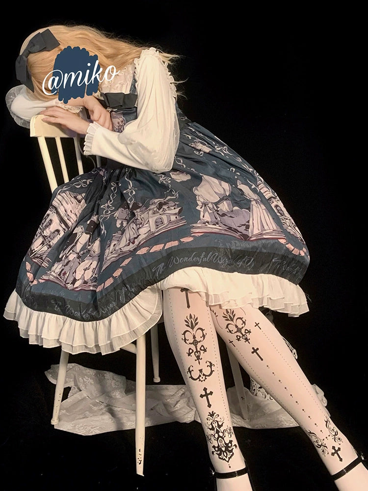 Wulala Mew~Elegant Lolita Pantyhose Daily Gold Foil Printing Tights 32880:403176