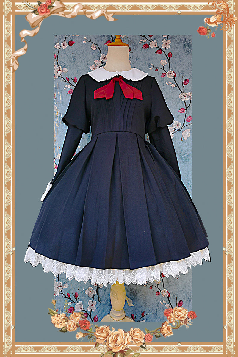 Infanta~Suliko~Maid Lolita OP Set with Soldier Style Waist Pack and Apron (L M S XL) 41204:743357