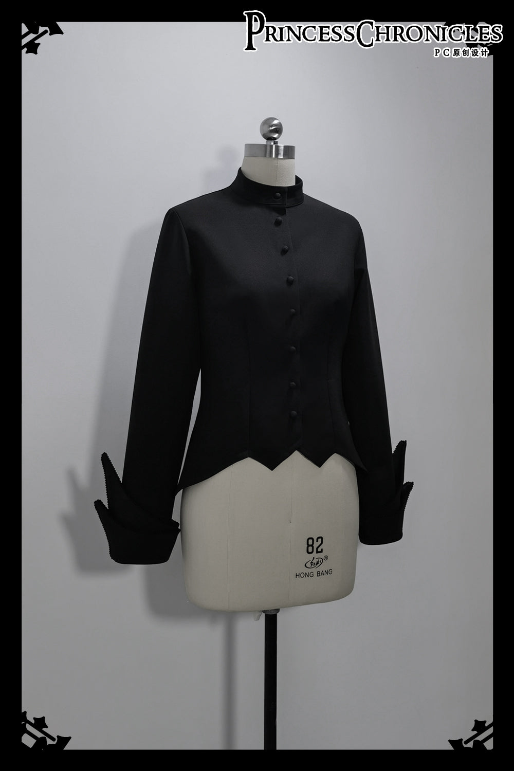 Princess Chronicles - Yan Ye - Ouji Lolita Irregular Hem Black Shirt