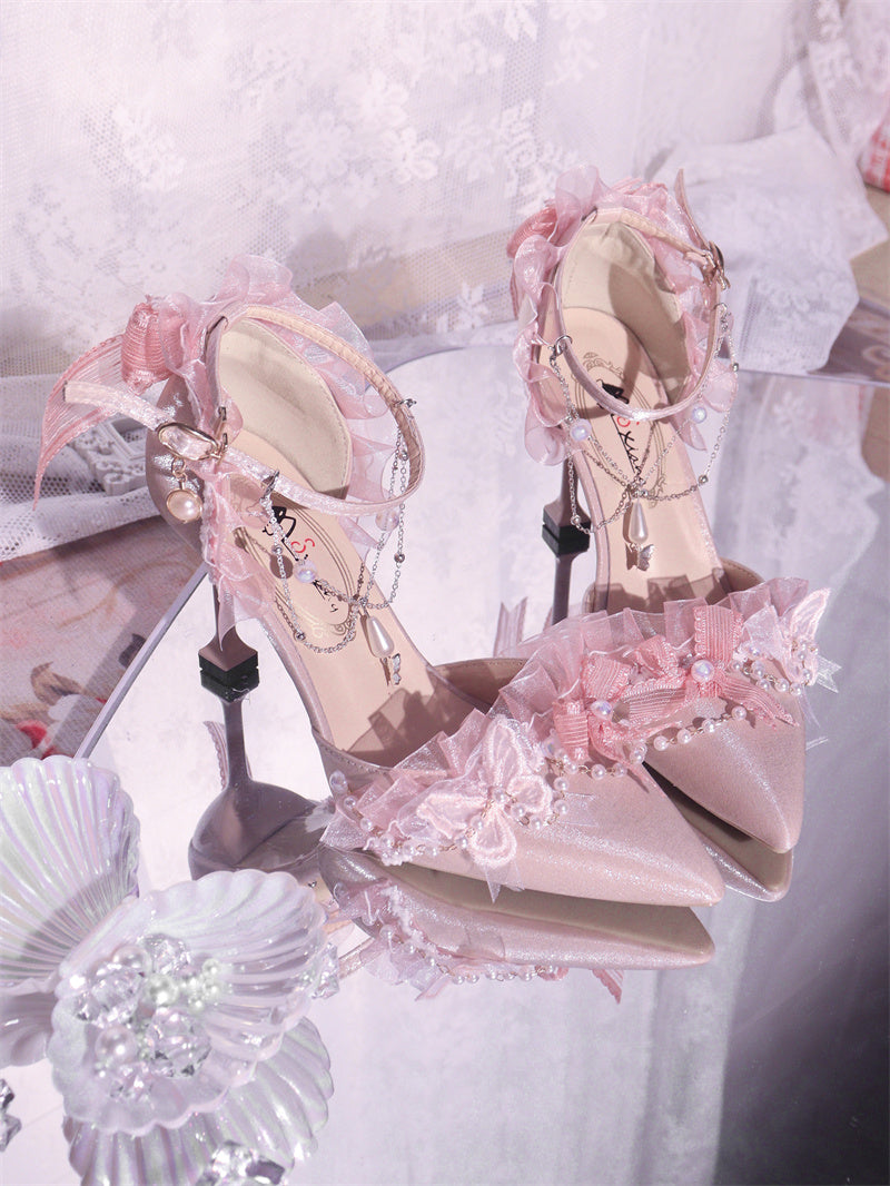 Ximeng Lolita~Deep Sea Hospital~Plus Size Wedding Lolita Bridal Shoes Customized Heels 42696:749734