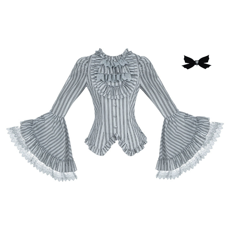 With PUJI - Letter and Poetry · Raven's Night Song - Oriental Aesthetics Gothic Lolita Dress Set 43907:788844