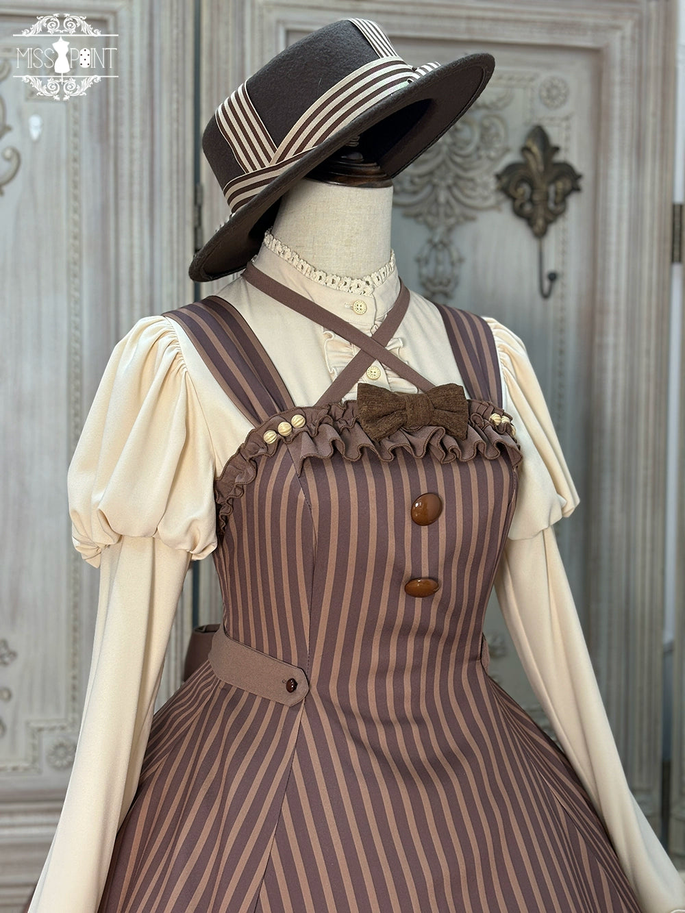 Miss Point - Classic Lolita JSK Customized Stripe Lolita Dress 40842:681066