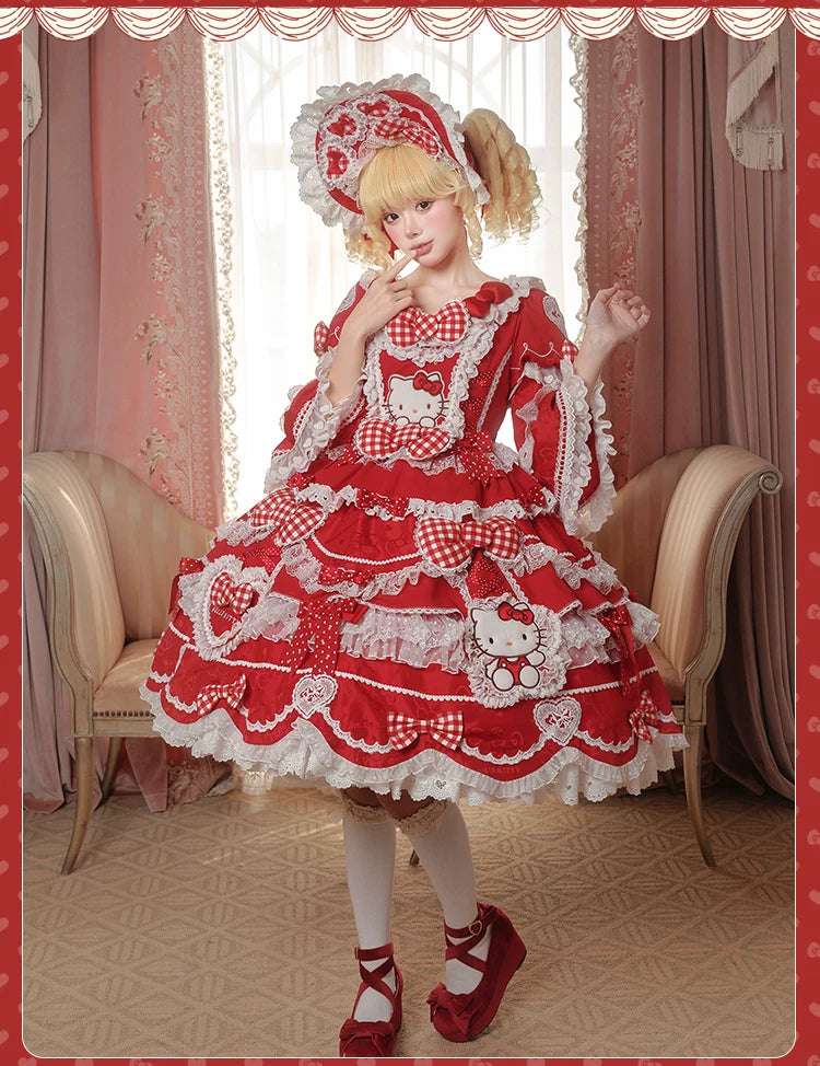 IP Collaboration Sweet Lolita OP Dress, Kitty Details