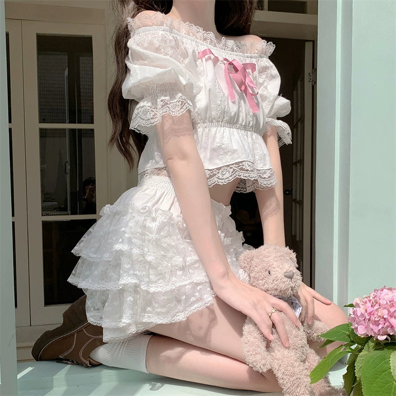 Sugar Girl - Daily Lolita Bloomers Floral Cotton Summer Leggings