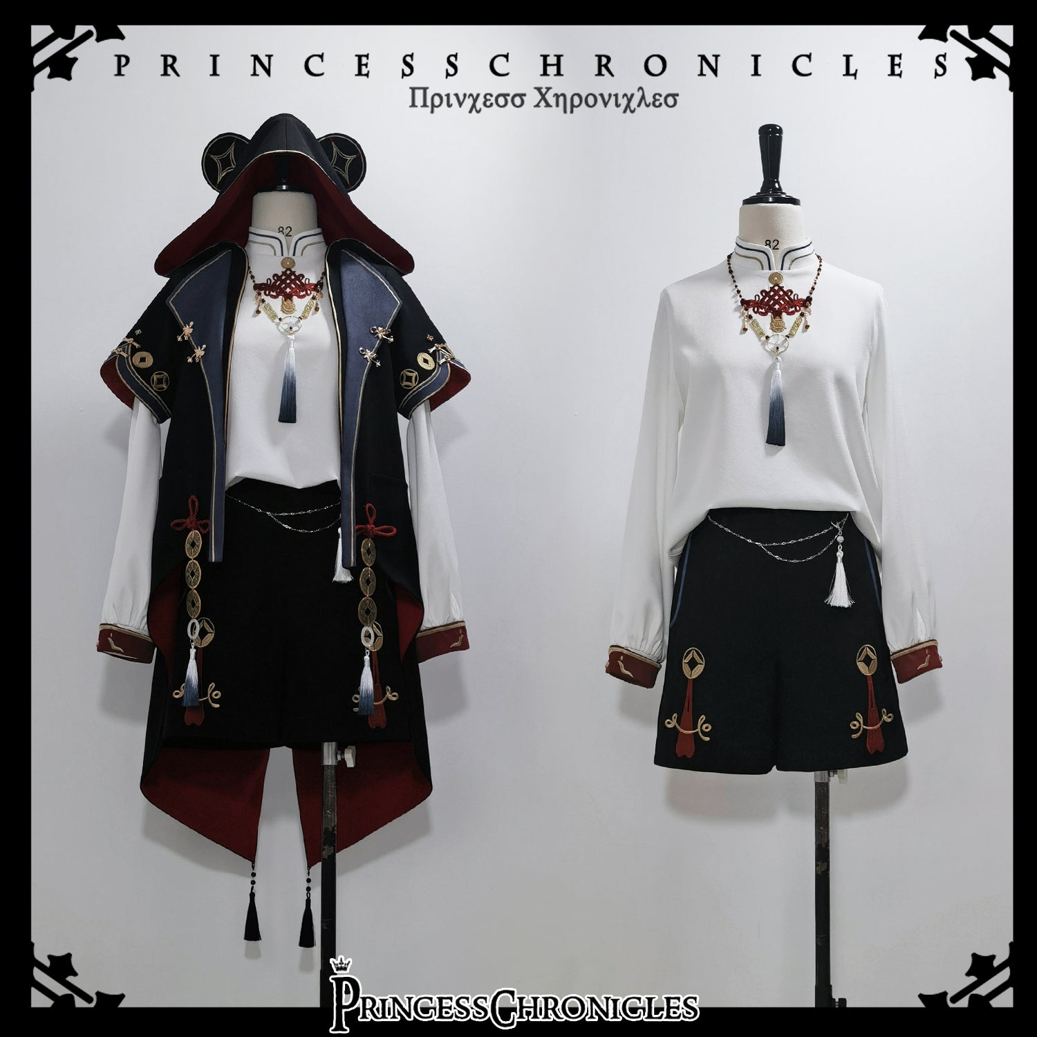 Princess Chronicles~Fortune and Treasure~Chinese Style Ouji Lolita Shorts Set with Cash Coins Details 42294:735589