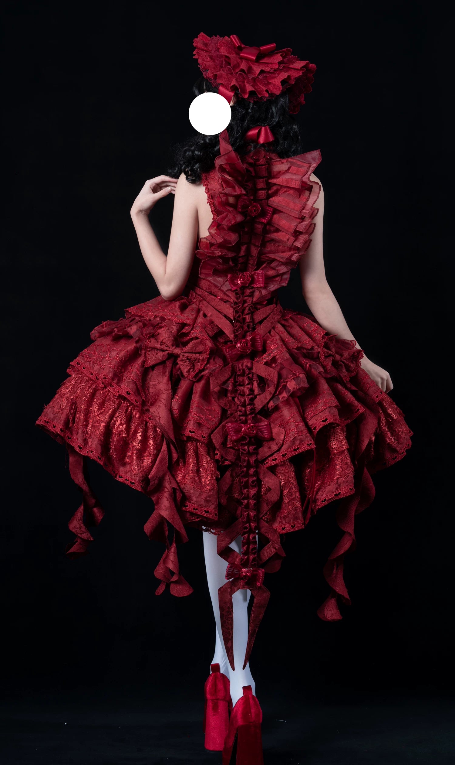 Jormungand - Snake Skeleton Inspired Back Accessory, Detachable Bows