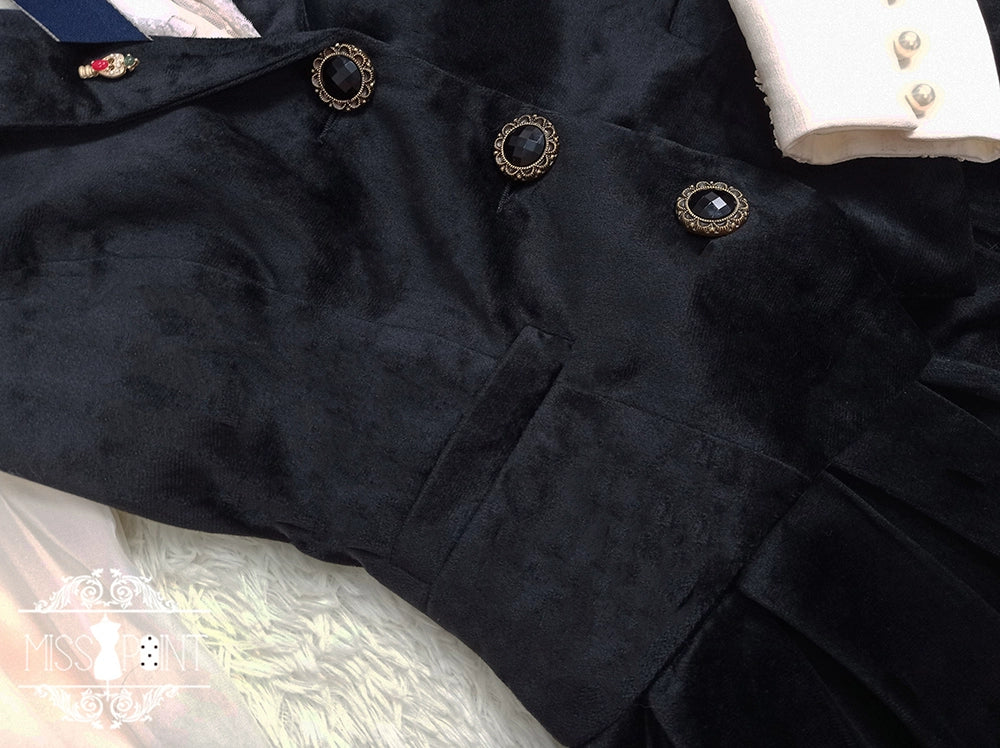 Miss Point~Rose Doll~Retro Lolita Vest Velvet Lolita Waistcoat 32516:392320