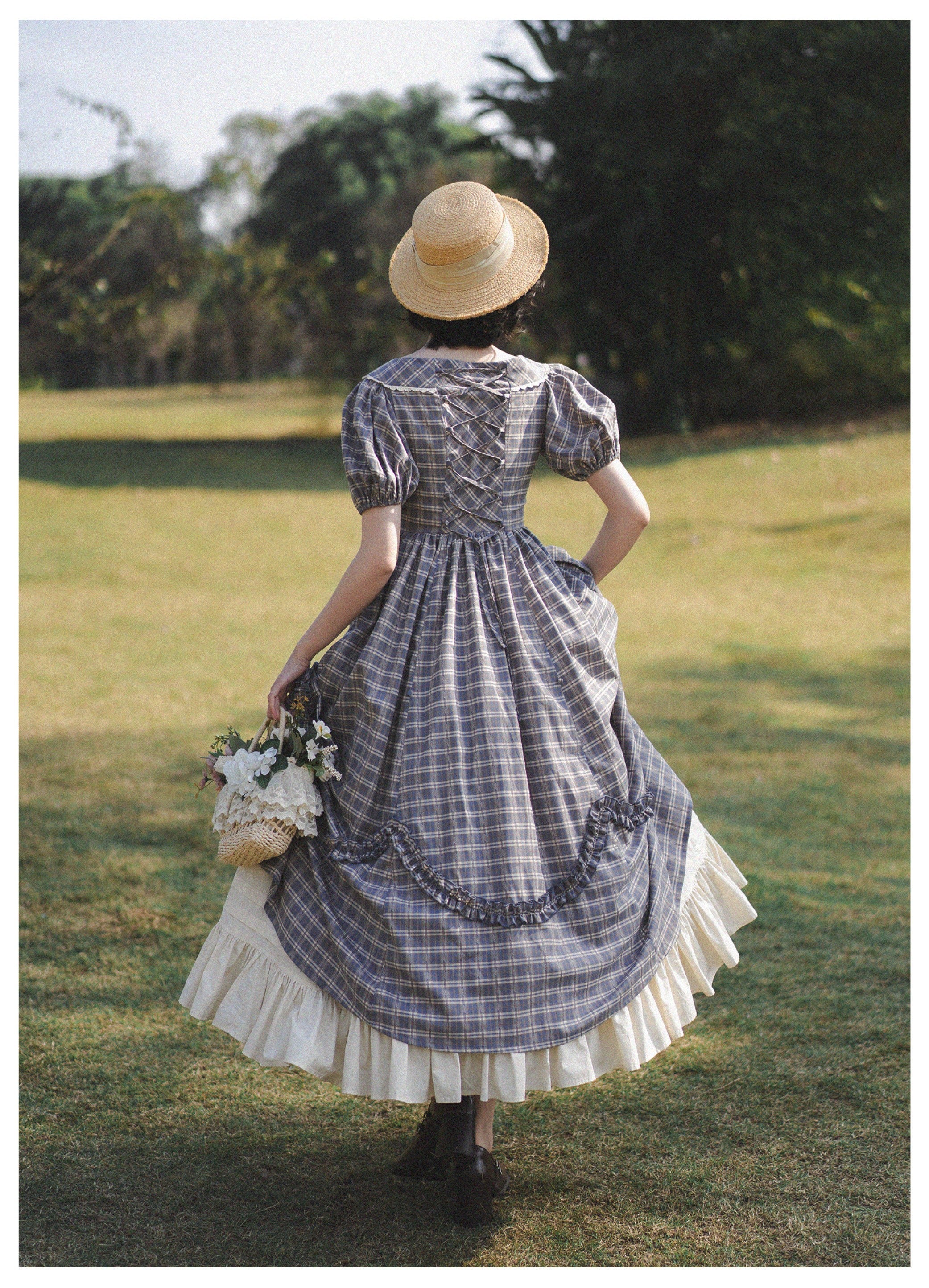 Forest Wardrobe~Forest Picnic~Classic Lolita OP Dress with Off-Shoulder and Lifting Hem 42756:752101