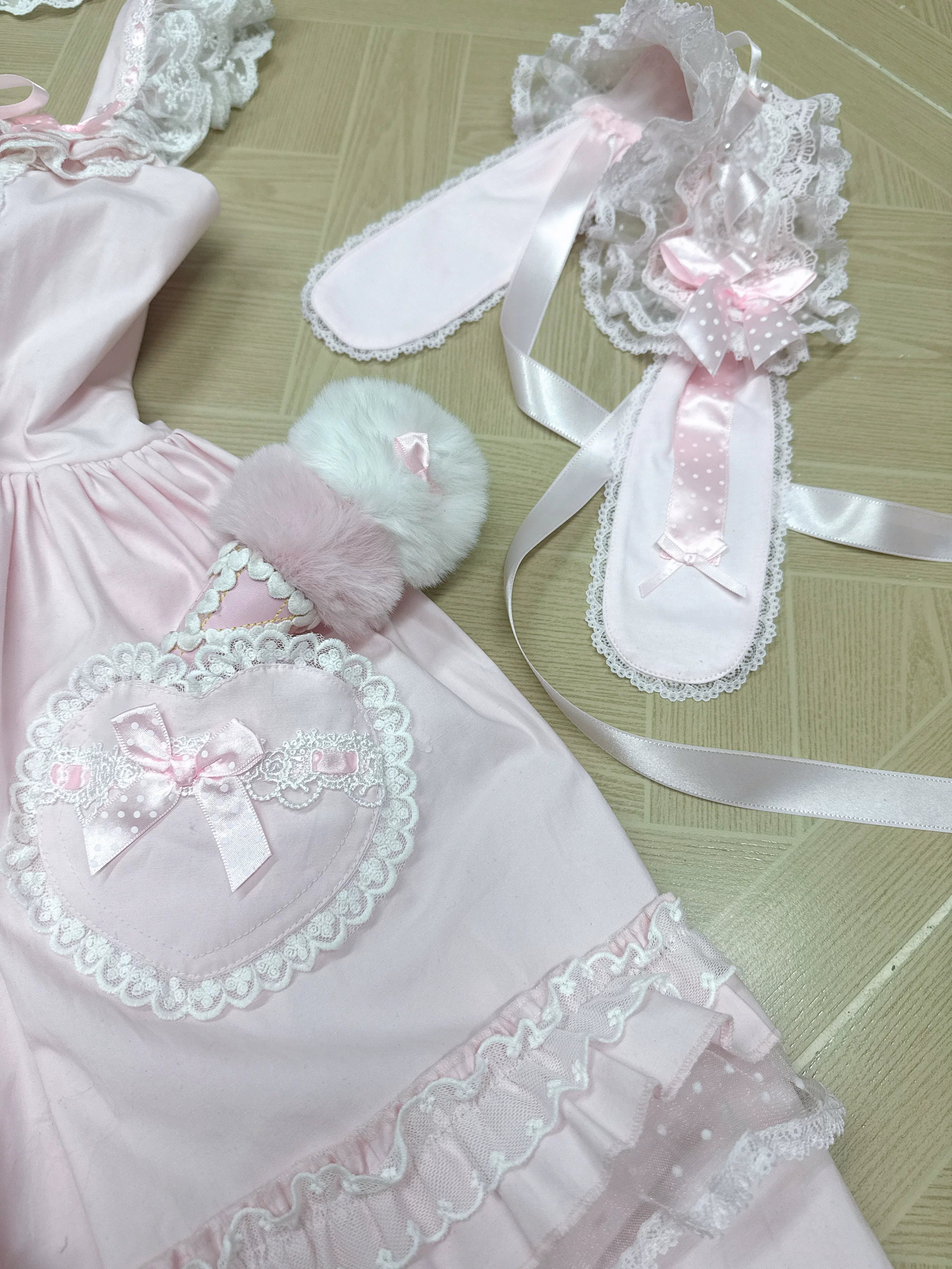 Little Dessert Chef - Old School Lolita JSK Dress, Cream-Like Ruffle