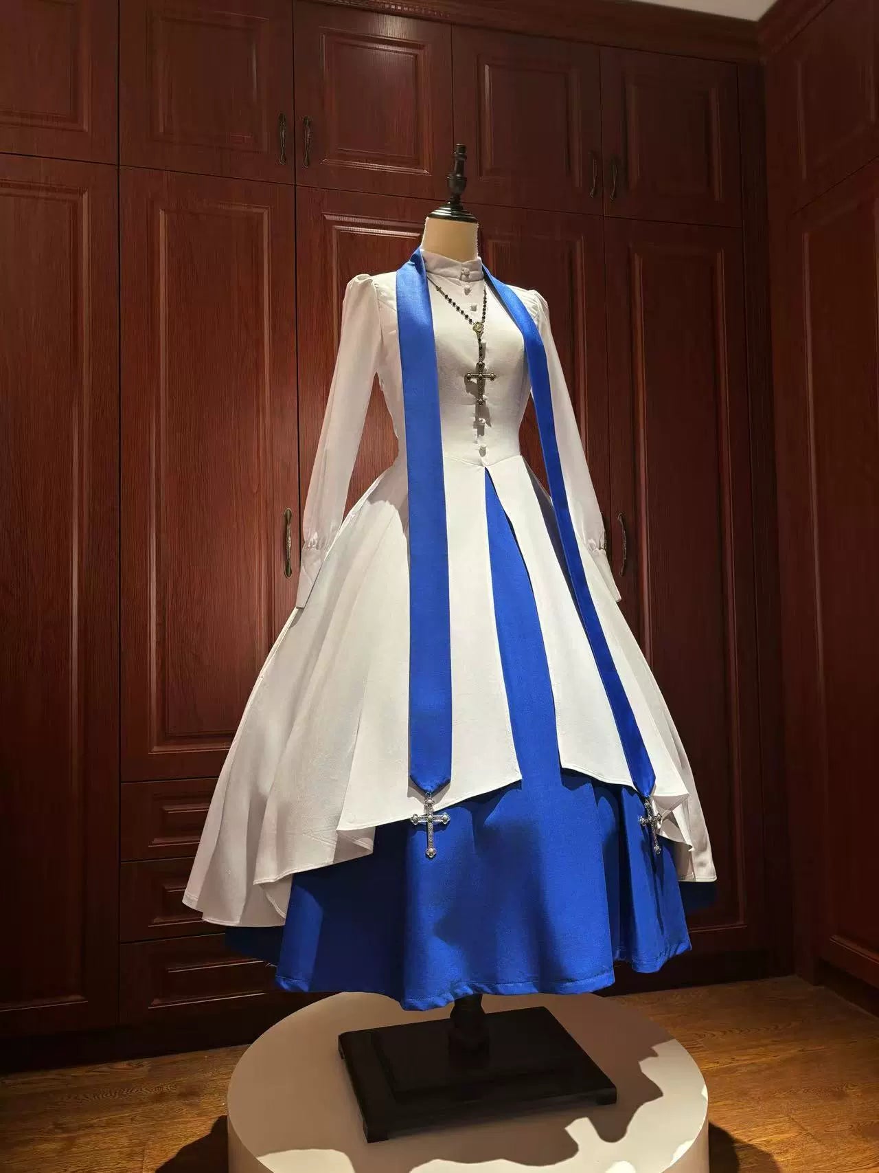 LetterfromGod - Night Watchman - Gothic Lolita OP Dress, Open-Front Hem 43998:791593