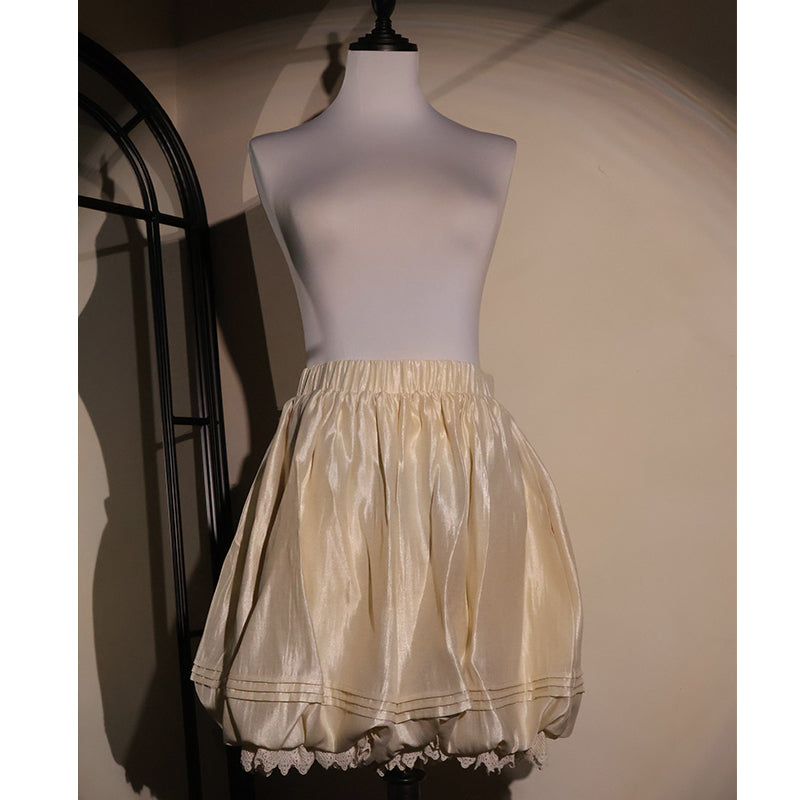 LizBird - Reincarnation of Time - Elegant Lolita OP Set with Waist-Cinching and A-Line Styles Bloomers Only - S