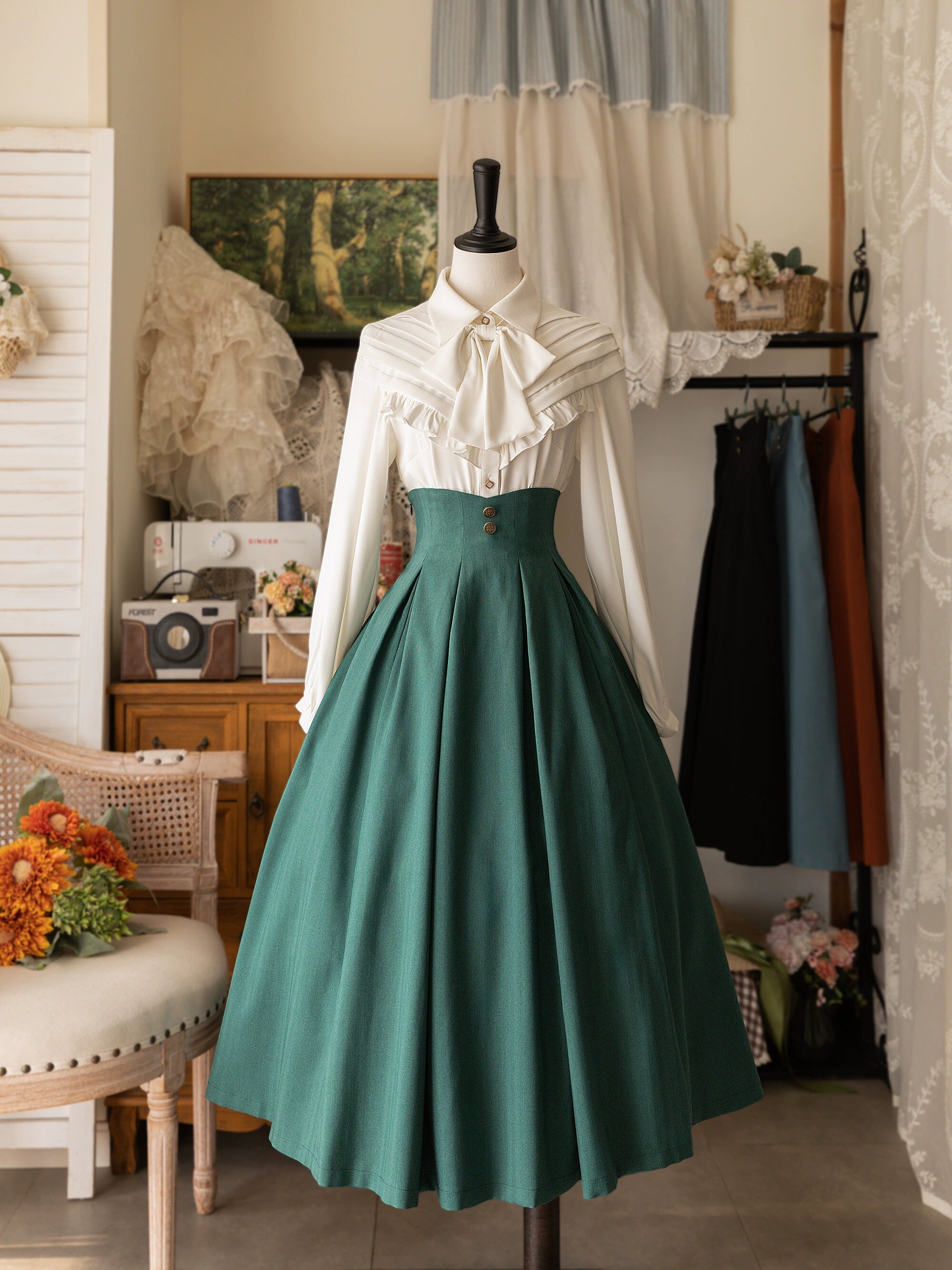 Forest Wardrobe - Forest basket - Classic Elegant Lolita SK Spring Autumn Versatile Skirt