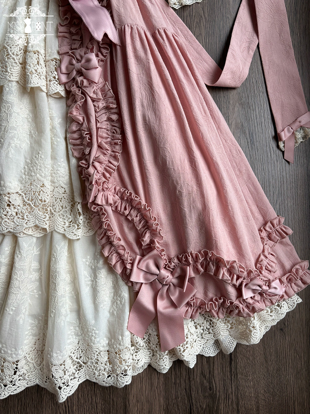 Miss Point~Lilyka Garden~Classic Lolita OP Dress Set Elegant Floral Wall Princess Sleeve 38832:606396