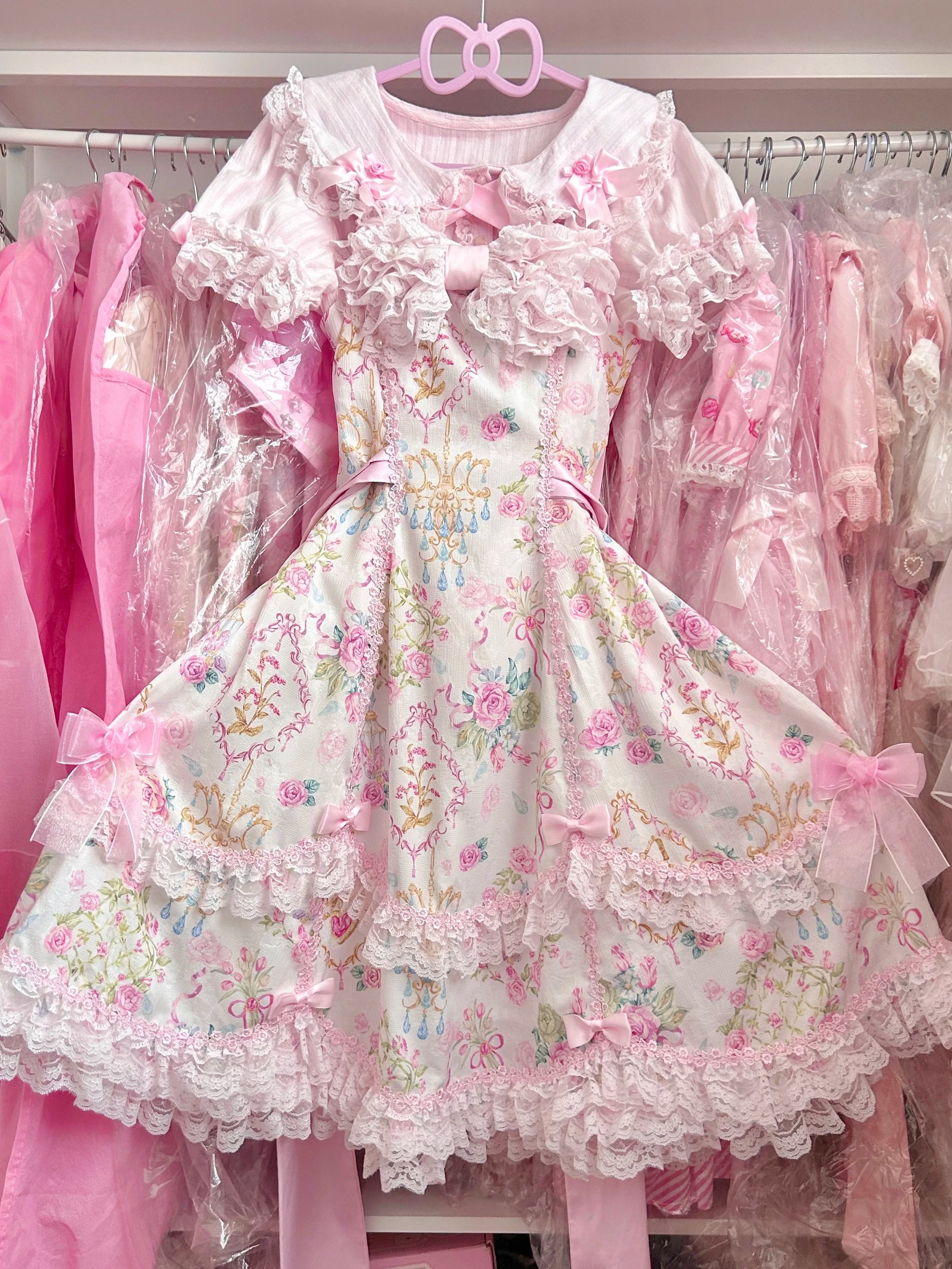 Old School Lolita Peter Pan Collar Blouse with Lace 45504:851245