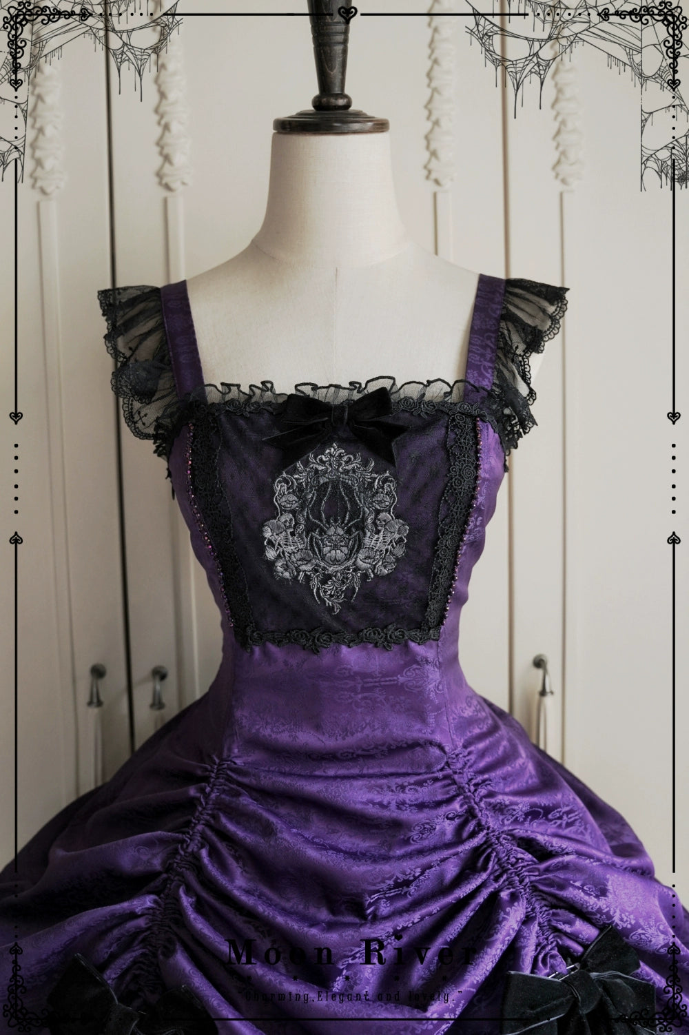 Moon River - Moonlit Spider - Gothic Lolita SK & JSK Dress Outfit Set 44232:804697