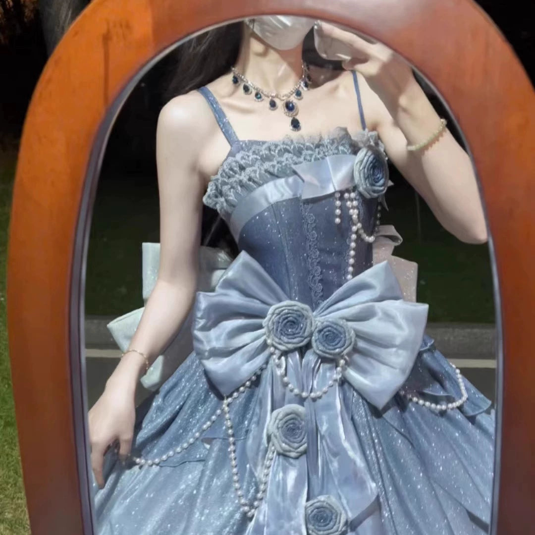 Nectarine White Tea - Captivating Starry - Wedding Lolita Dress Elegant Bridal JSK 37764:566922