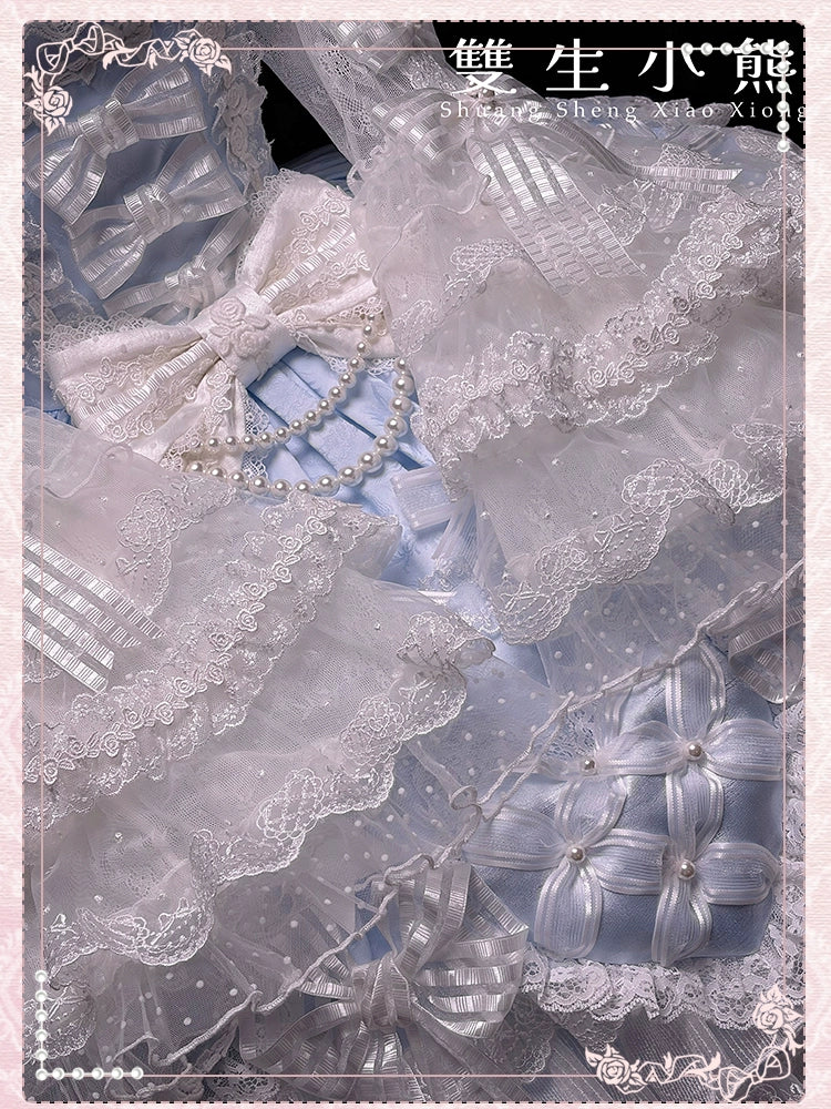 Shuang Sheng Xiao Xiong - Heart of Love - Sweet Lolita Wedding JSK, Bow Details 44306:803164