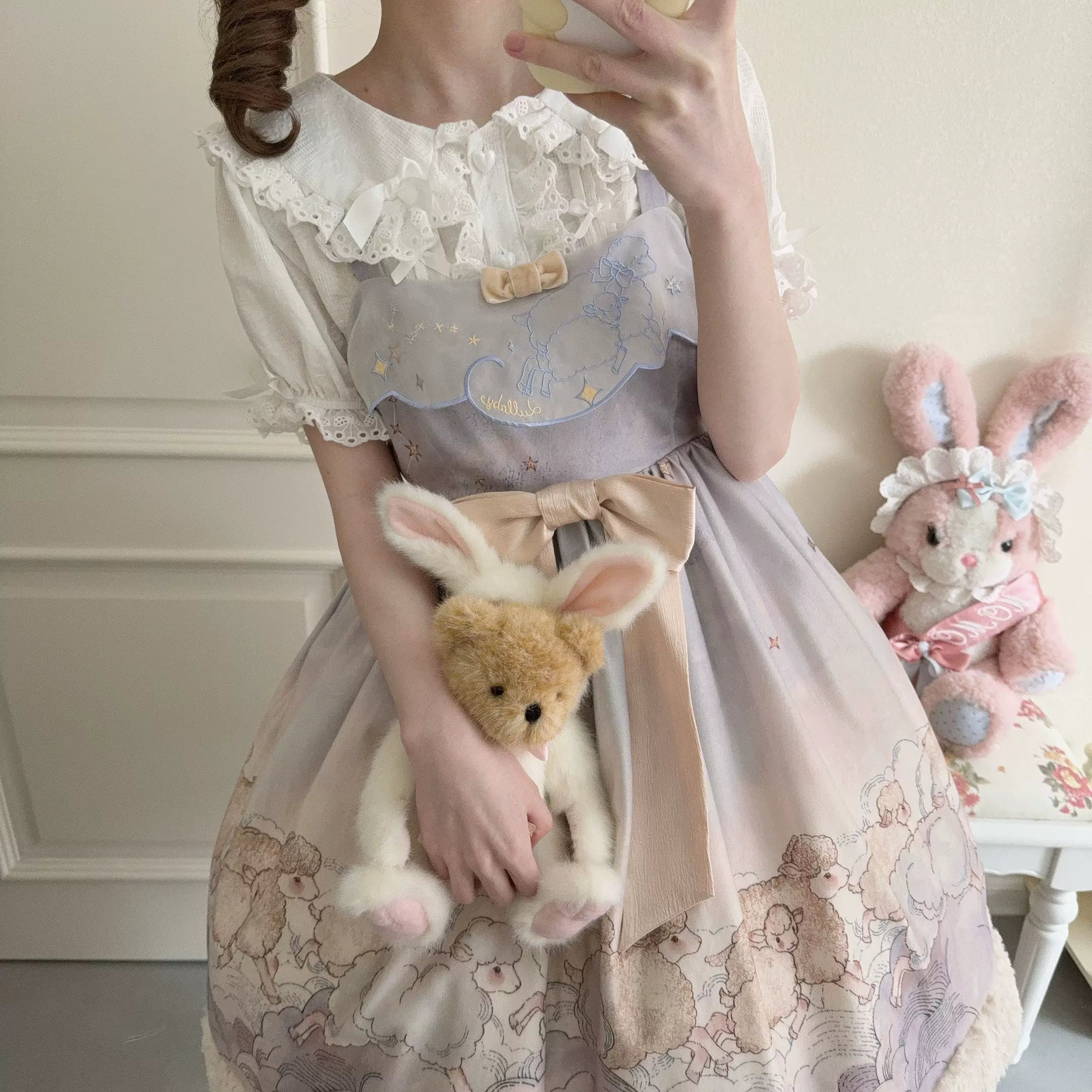 Kawaii Lolita Blouse, Detachable Hime Sleeves