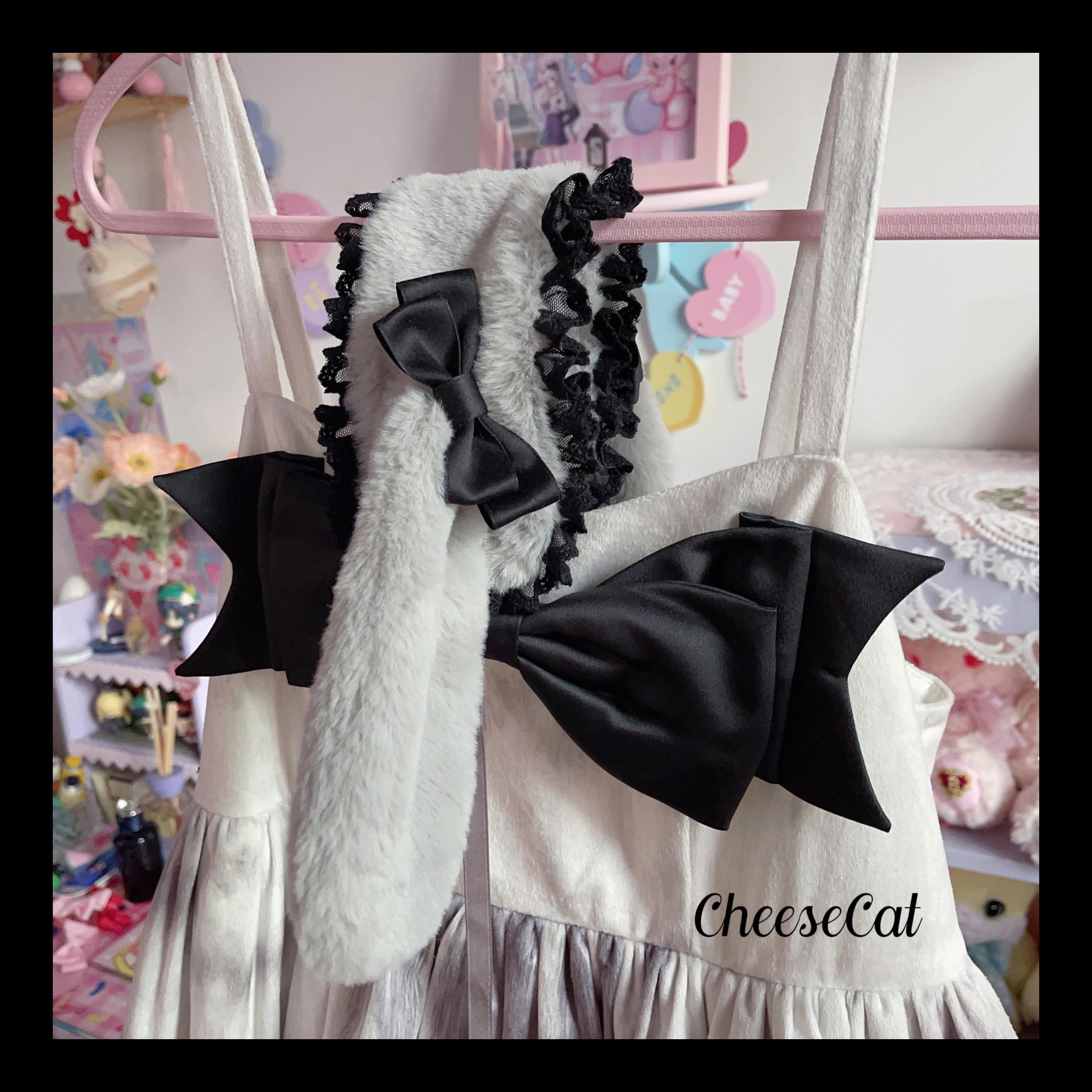 Cheese Cat - Fluffy Lop-Eared Bunny Sweet Lolita Hairband 16870:232582