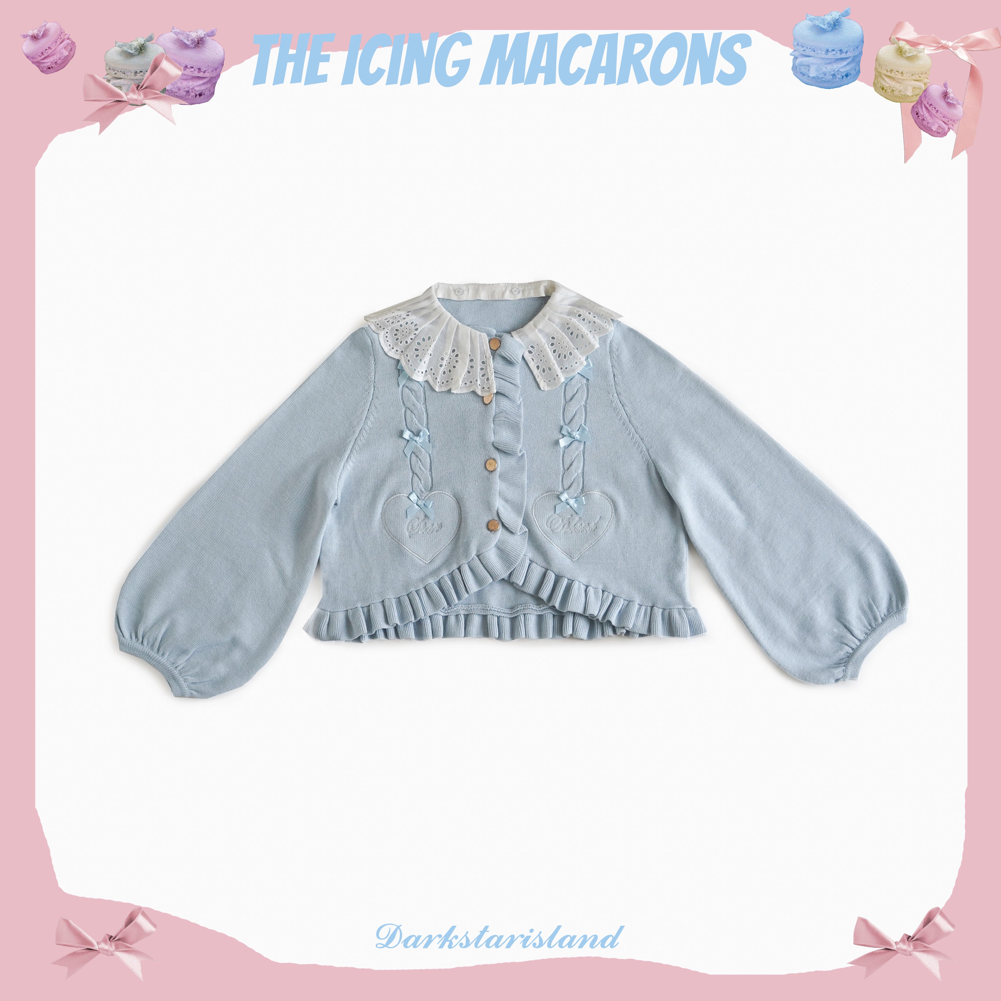 (BFM)Dark Star Island~Sugar Frost~Sweet Lolita Cardigan Knit Embroidered Sweater 34274:449414