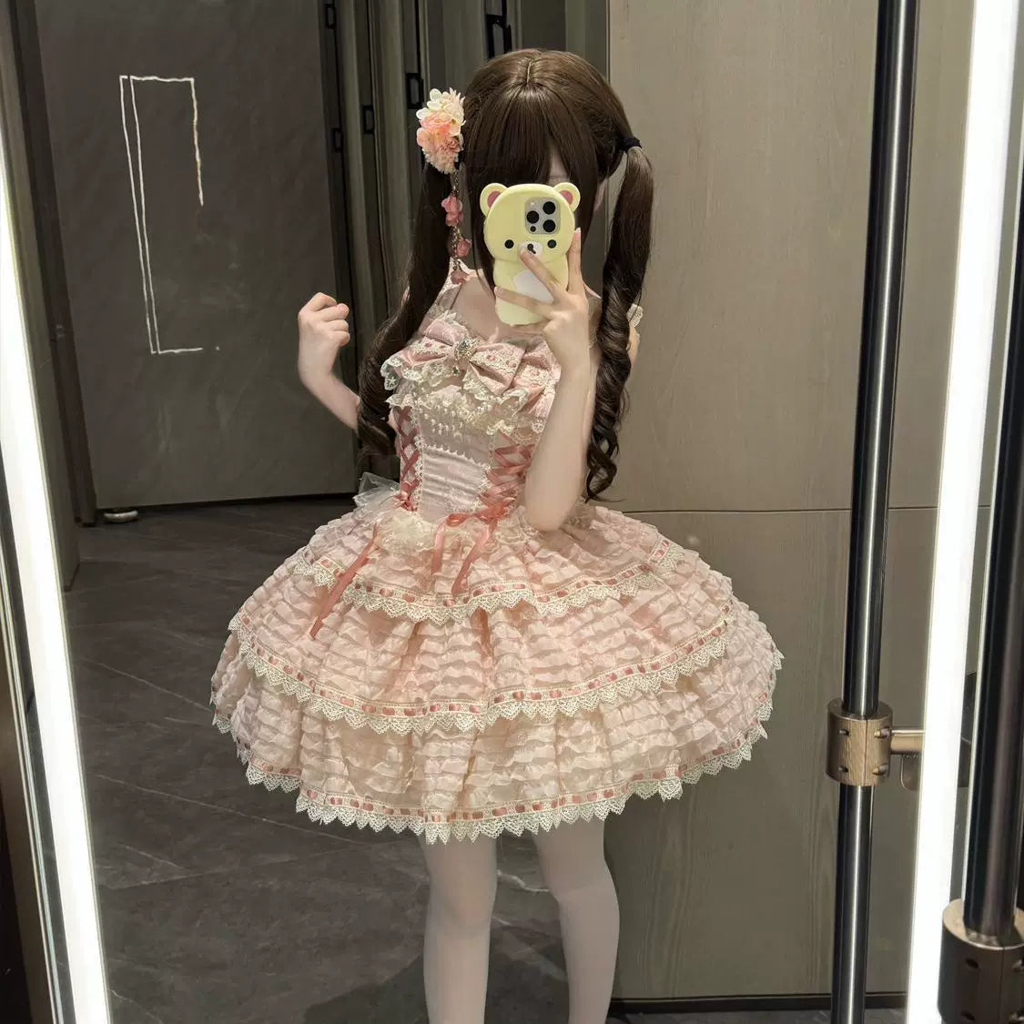 Floral Elegy - Sweet Lolita JSK Dress, Tiered Hem