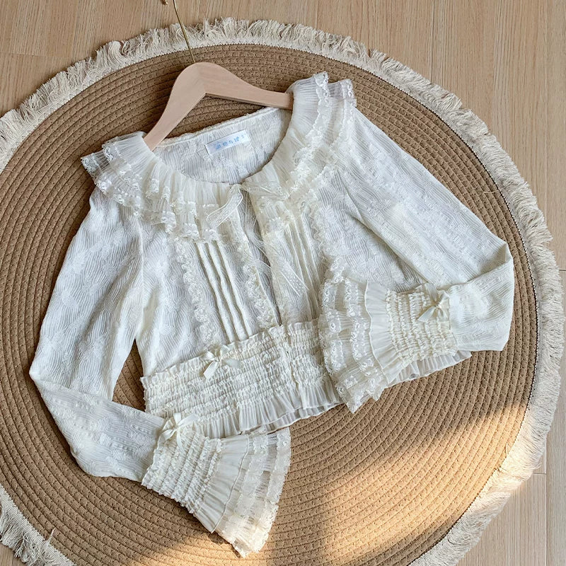 Green Grape - Embroidered Country Lolita OP Dress, Tiered JSK (L M S) 44986:831131