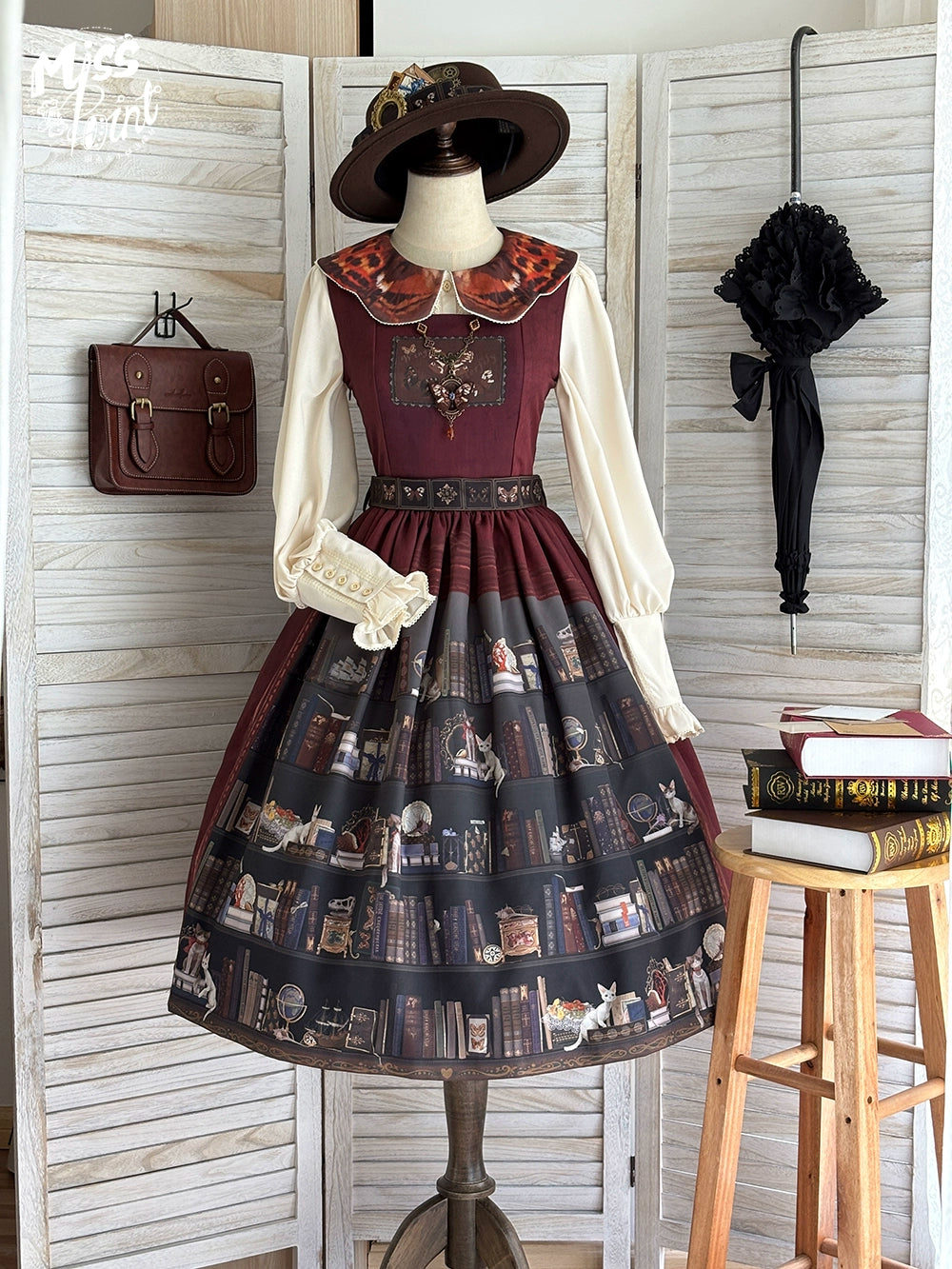 Miss Point - German Bookshelf - Classic Lolita Printed JSK Dress 44029:792934