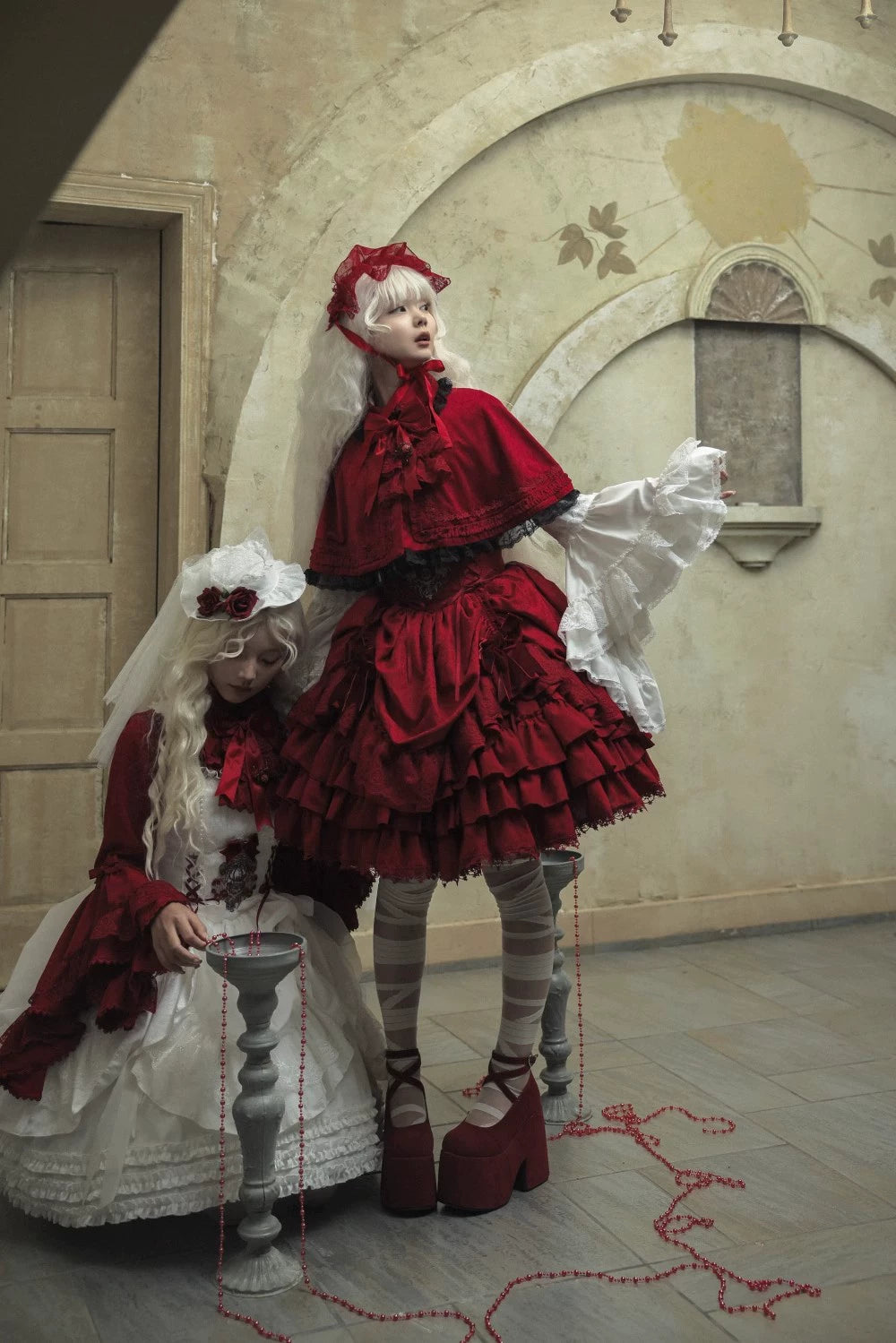 Moon River - Moonlit Spider - Gothic Lolita SK & JSK Dress Outfit Set 44232:799714