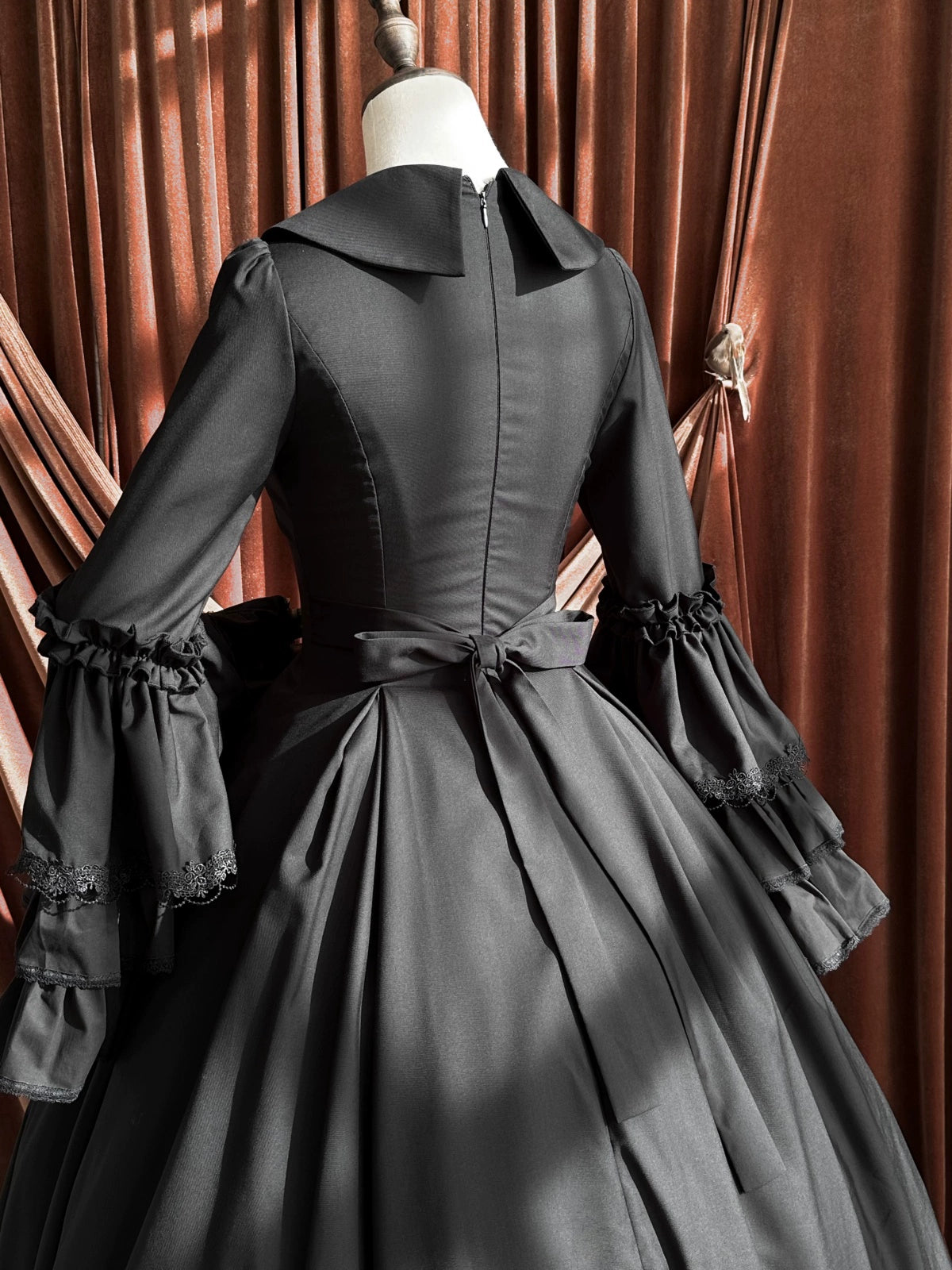 Muppet Mind Ben~Garden Witch~Gothic Lolita Dress Outfit Pointed Collar OP Batwing Cape 41414:695454