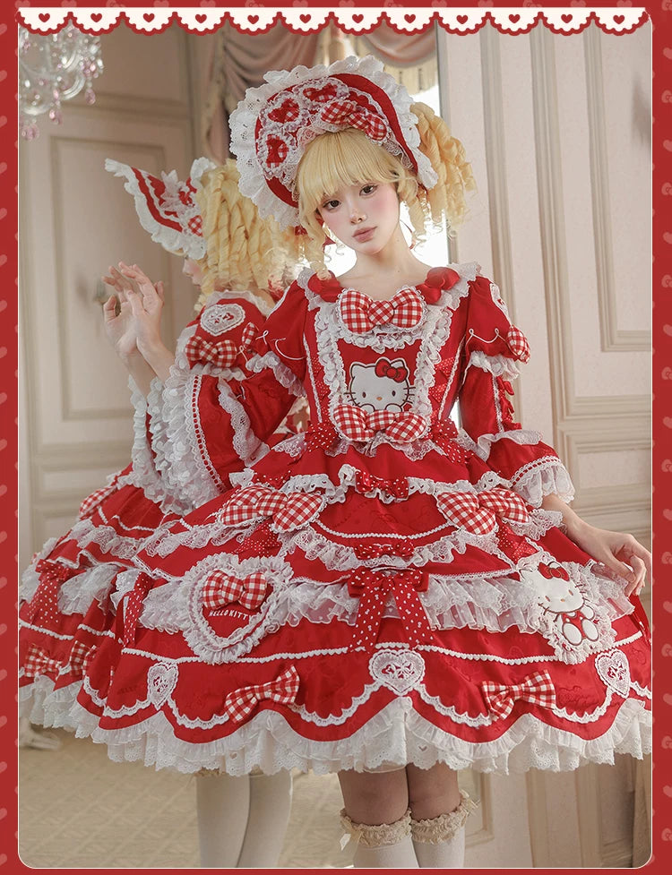 IP Collaboration Sweet Lolita OP Dress, Kitty Details