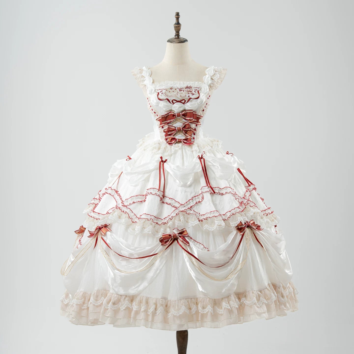 Cherry Cake - Tiered Sweet Lolita OP, Wedding Dress (L M S XL) 44359:805600
