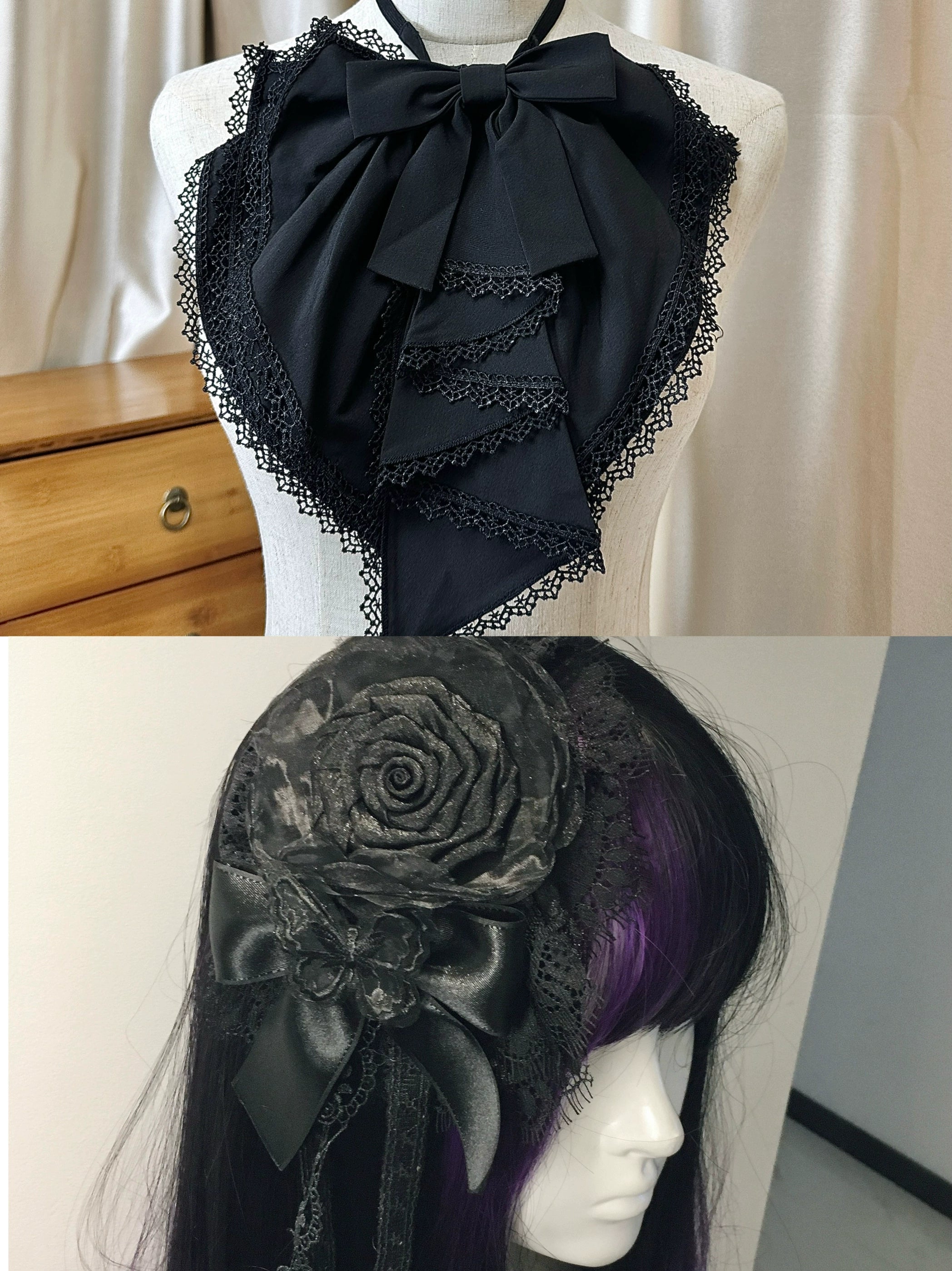 The Original Witch - Gothic Lolita Dress Fishbone Lifting Corset SK Shirt Adjuastable Jabot Only (One Size and is not available for purchase separately) S