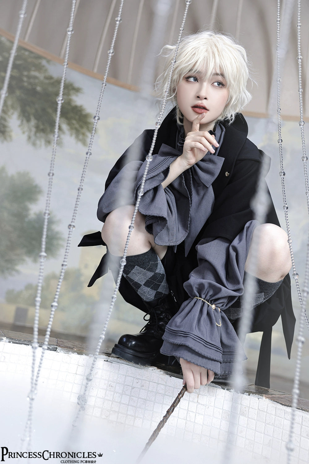 Princess Chronicles - Hunting Rabbit - Ouji Lolita Rabbit Ears Coat & Shirt Set 14890:308326