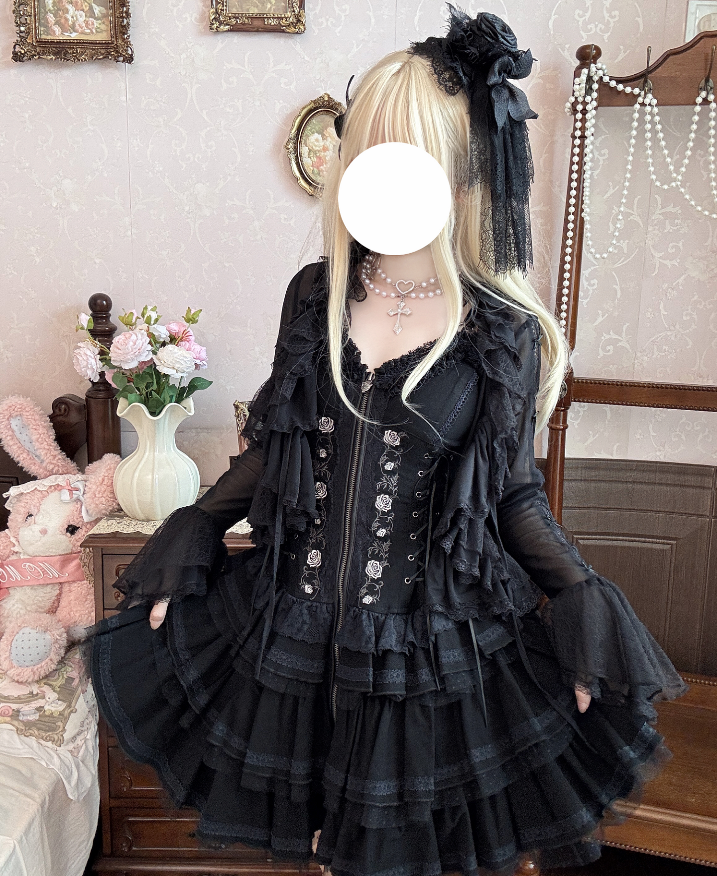 Mist Cardigan - Lightweight Sweet Lolita Bolero, Ruffle Details 44496:810967