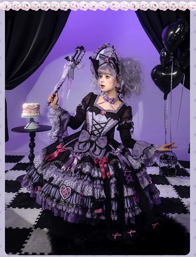 IP Collab Gorgeous Lolita OP Dress, Polka Dot Accent