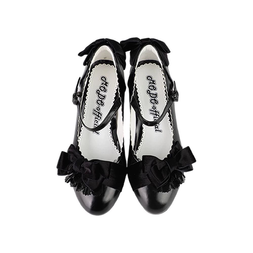 Doll's Ball - Classic Lolita Shoes, Mid Horseshoe Heel (Black / 35 36 37 38 39 40) 44570:813612