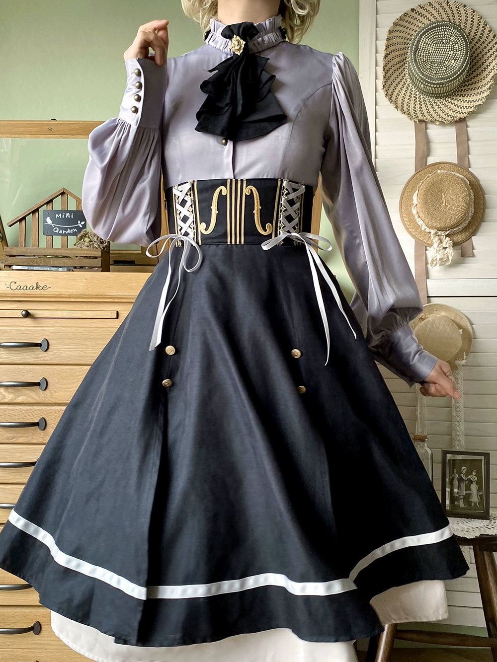 Miss Point~Golden Movement~Elegant Lolita Fishbone Skirt Customized 32242:381332