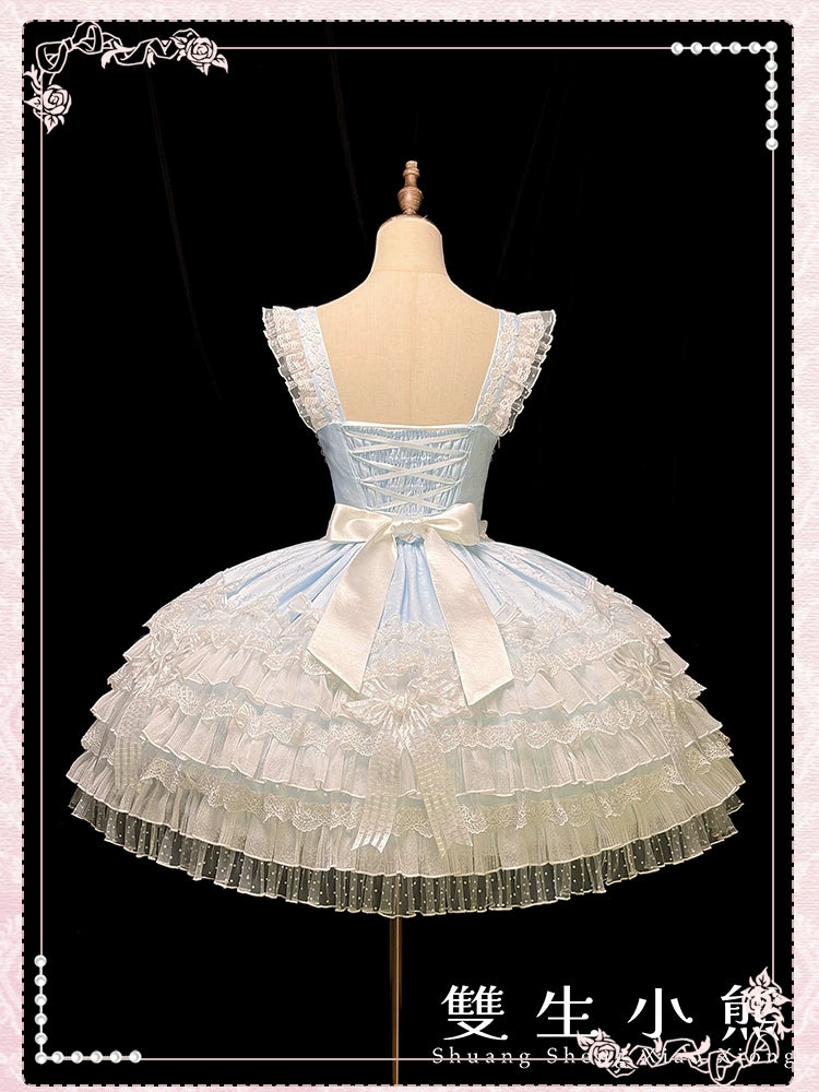 Shuang Sheng Xiao Xiong - Heart of Love - Sweet Lolita Wedding JSK, Bow Details 44306:803195