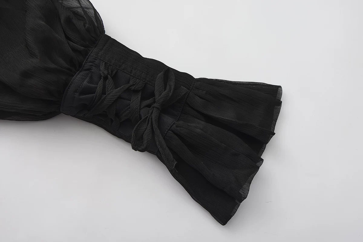 Eternal Treasure Voyage - Ouji Lolita Chiffon Blouse with Ruffles