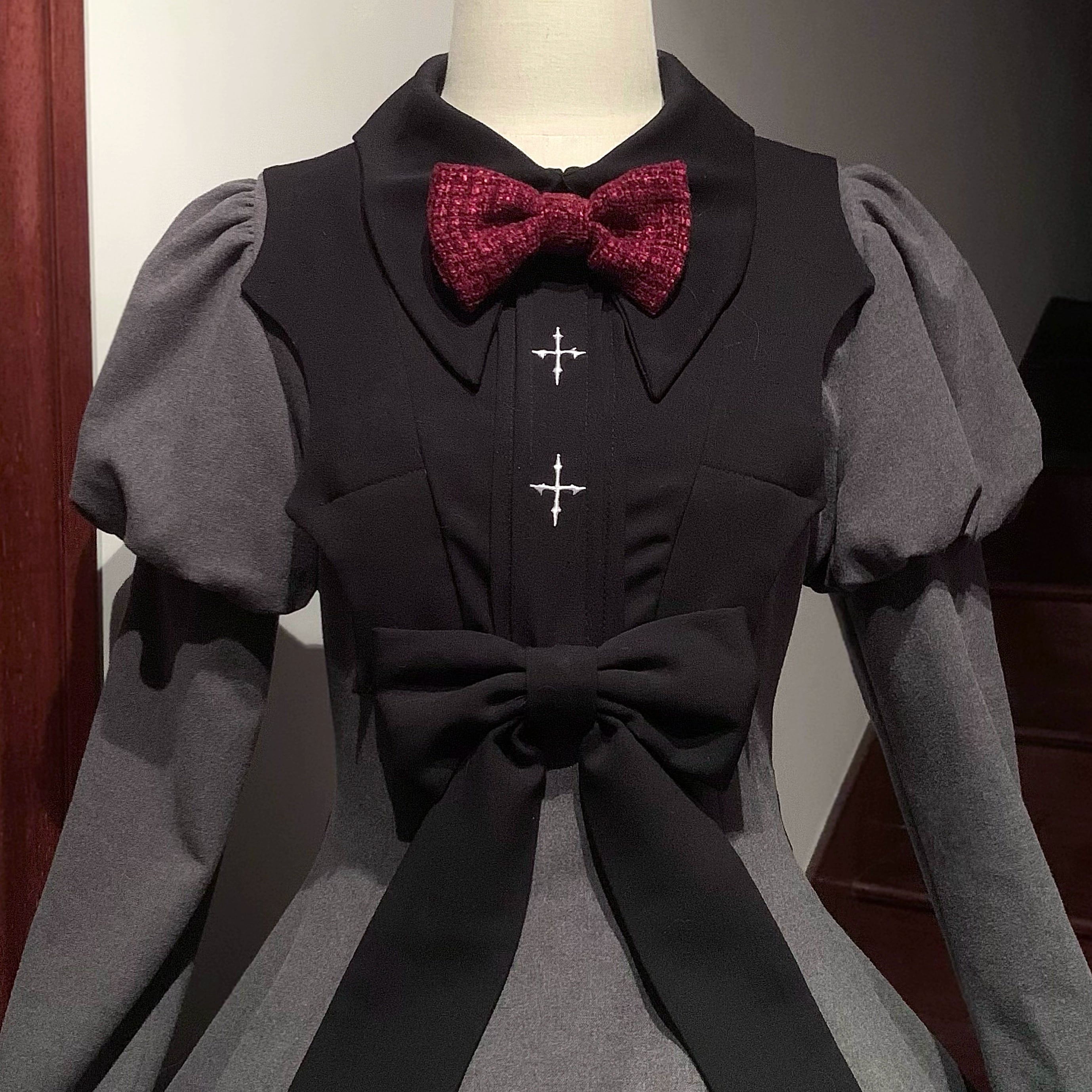 Polaris Lolita - Vampire Princess - Bat-Inspired Halloween Gothic Lolita OP Dress 43386:774887