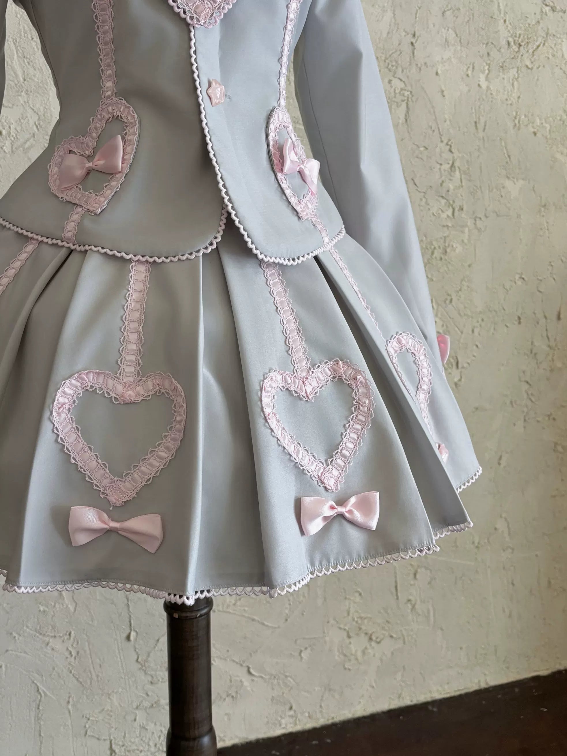 Promise After Class - Old School Lolita Fitted Blazer & Pleated Skirt Set
