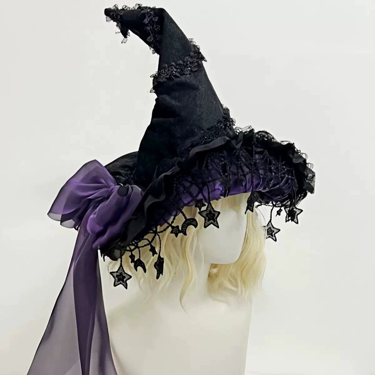 Gothic Lolita Witch Hat, Detachable Bow