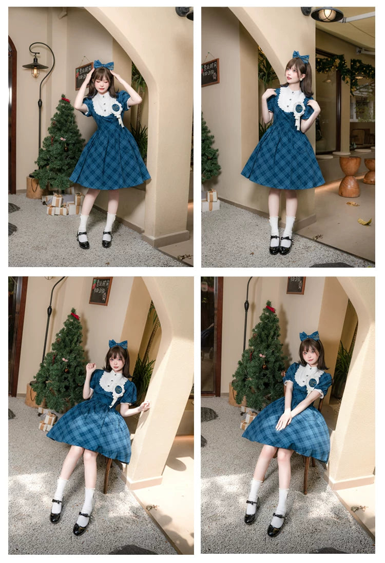 Showa Girl - Classic Lolita Showa Retro Idol Plaid OP Dress