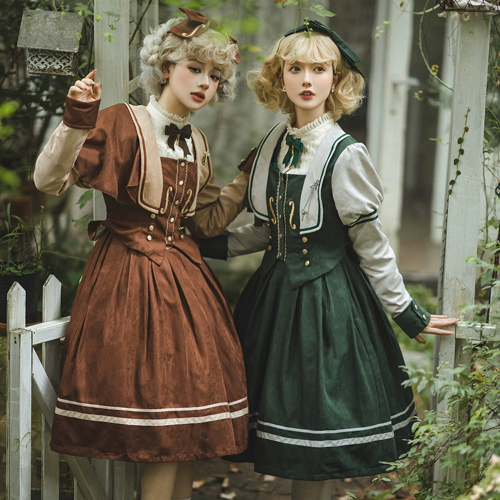 Miss Point~Golden Movement~Elegant Lolita Fishbone Skirt Customized 32242:381366