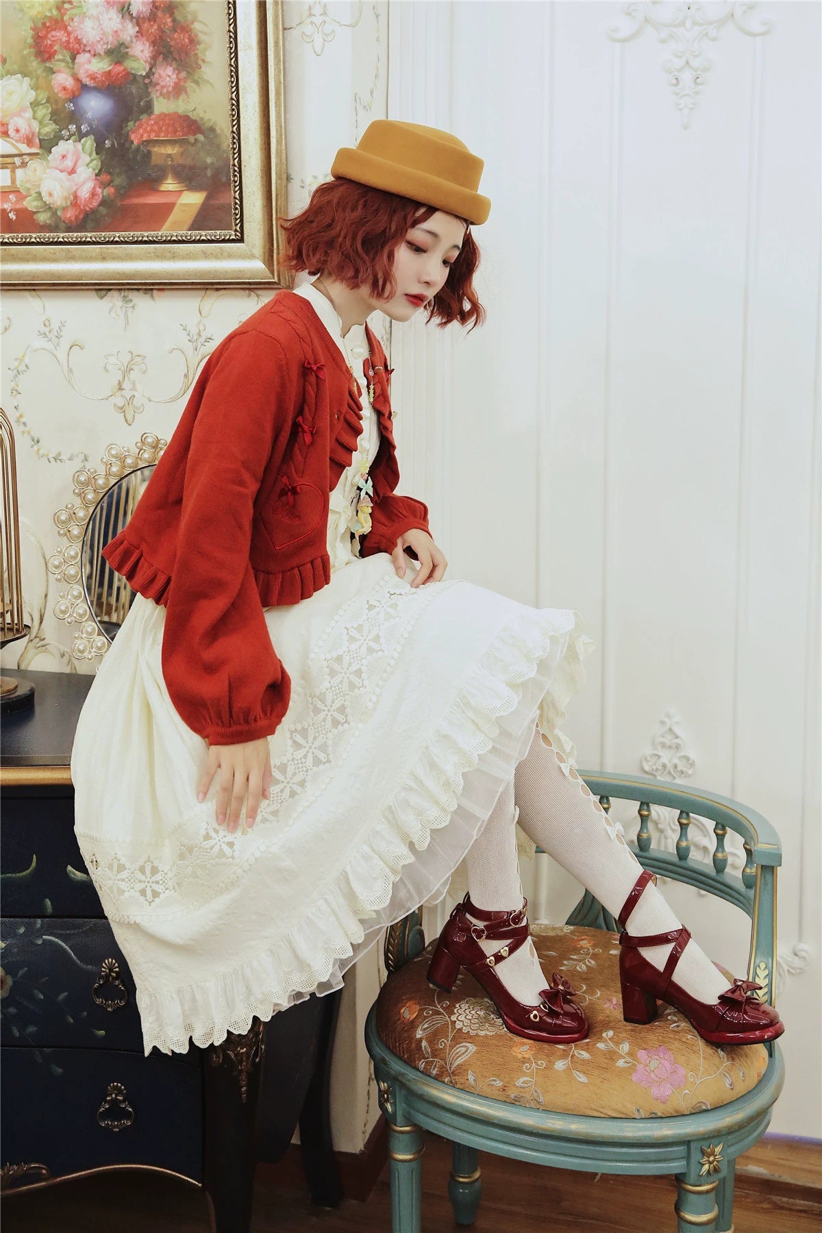 Sugar Frost - Sweet Lolita Cardigan Knit Embroidered Sweater