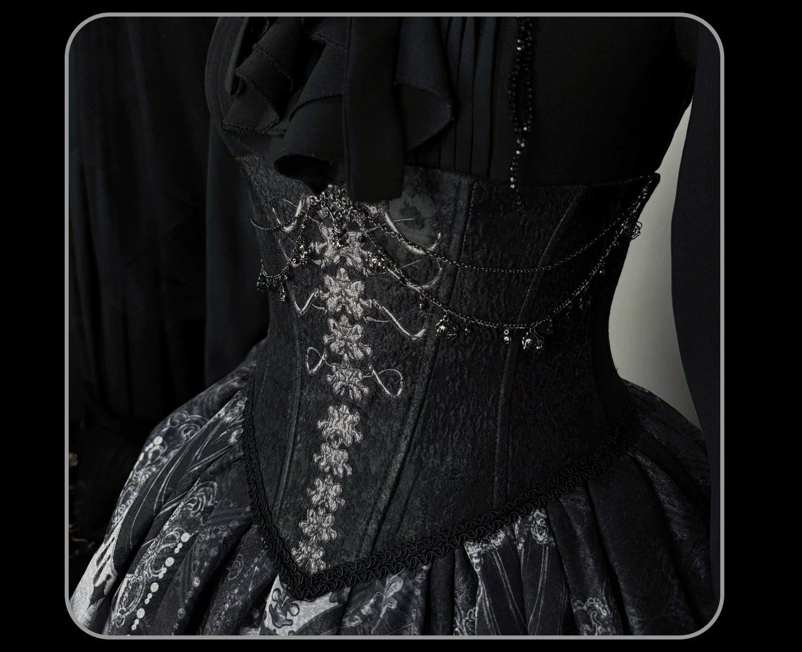 Bone-Eroded Butterfly - Gothic Lolita JSK & SK Set 44051:793304