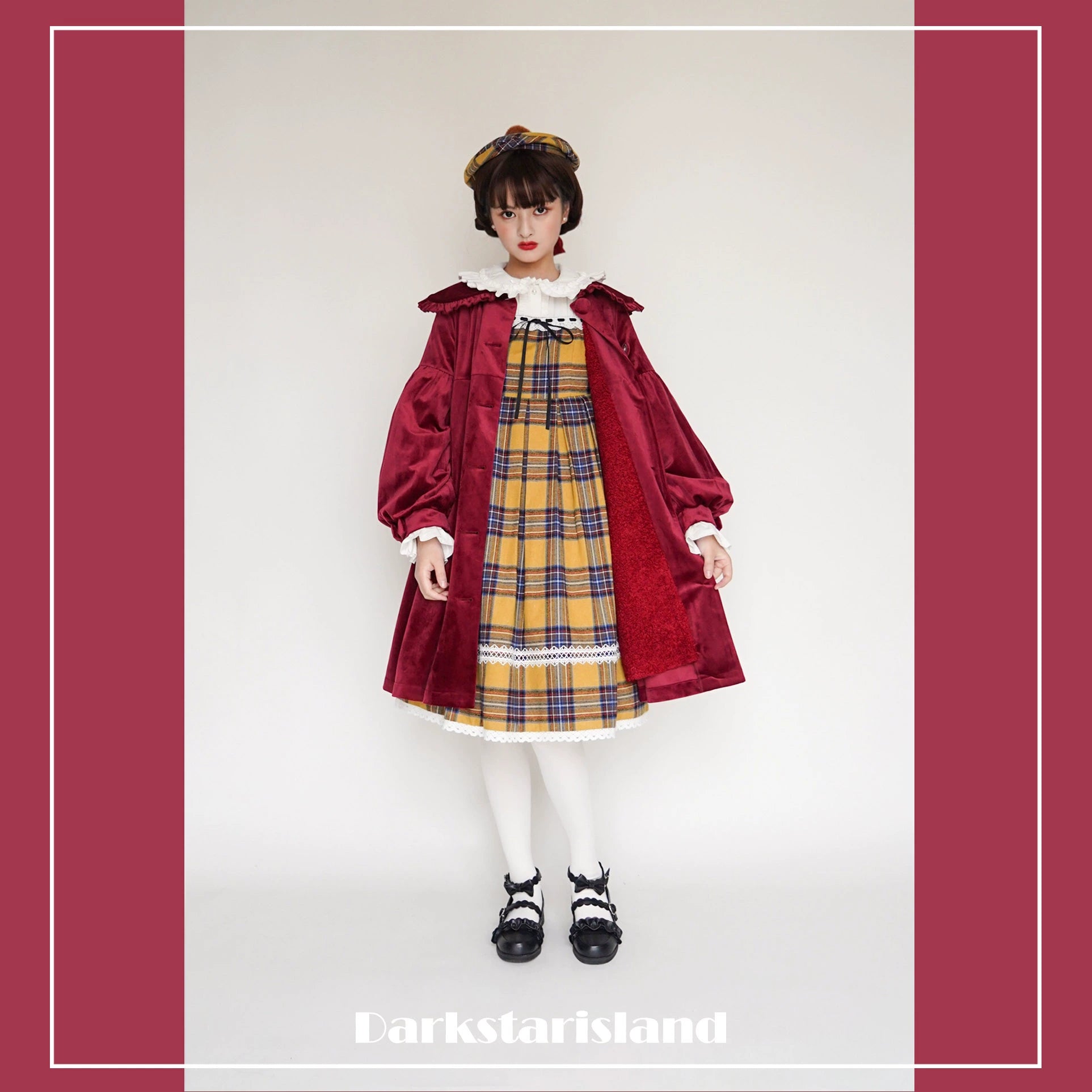 Dark Star Island~Winter Lolita Cape Velvet Antique Lolita Coat 32870:394750