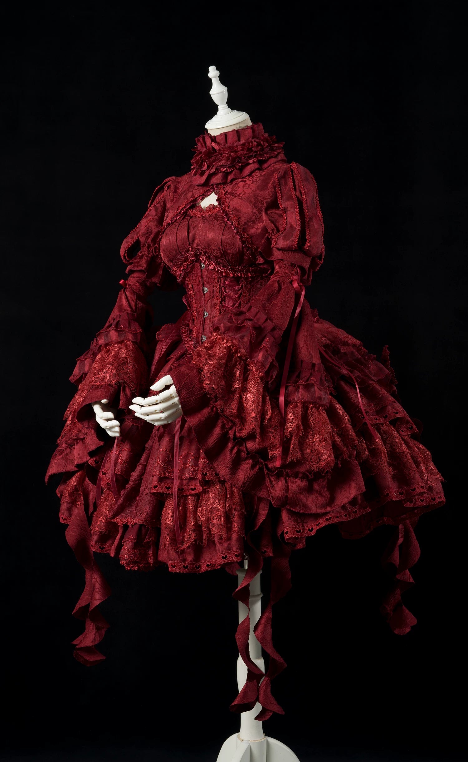 Caliburn - Gothic Lolita JSK Dress, Bolero Set with Detachable Sleeves