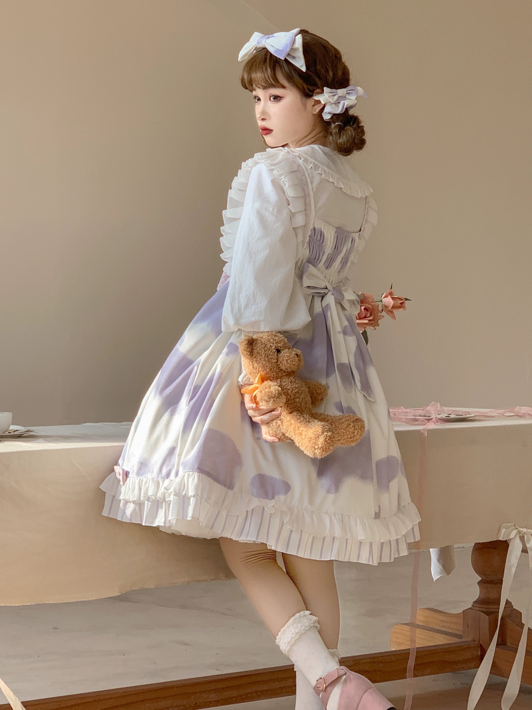 Polaris Lolita - Milky Dango - Cow Spot Kawaii Lolita JSK, Side Pockets 44304:803740